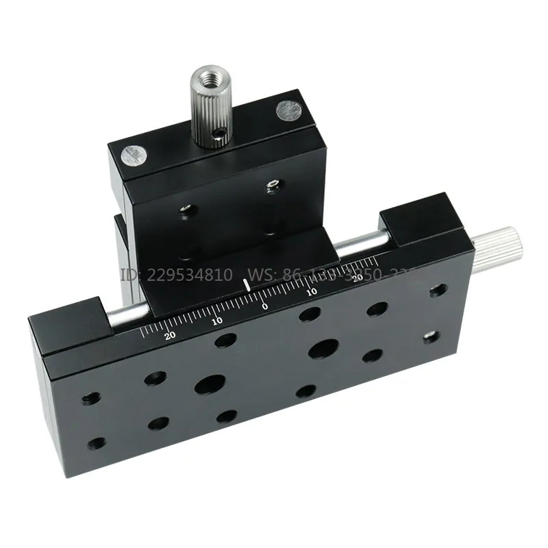 XY two-axis manual displacement slide table linear optical axis cross adjustment table HHB feed screw fine-tuning table