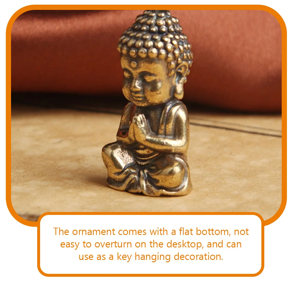 6 Pcs Key Ring Buddha Statue Vintage Pendant Retro Charm Desktop Craft Cherry Blossoms Charms for Bracelets Style Shape