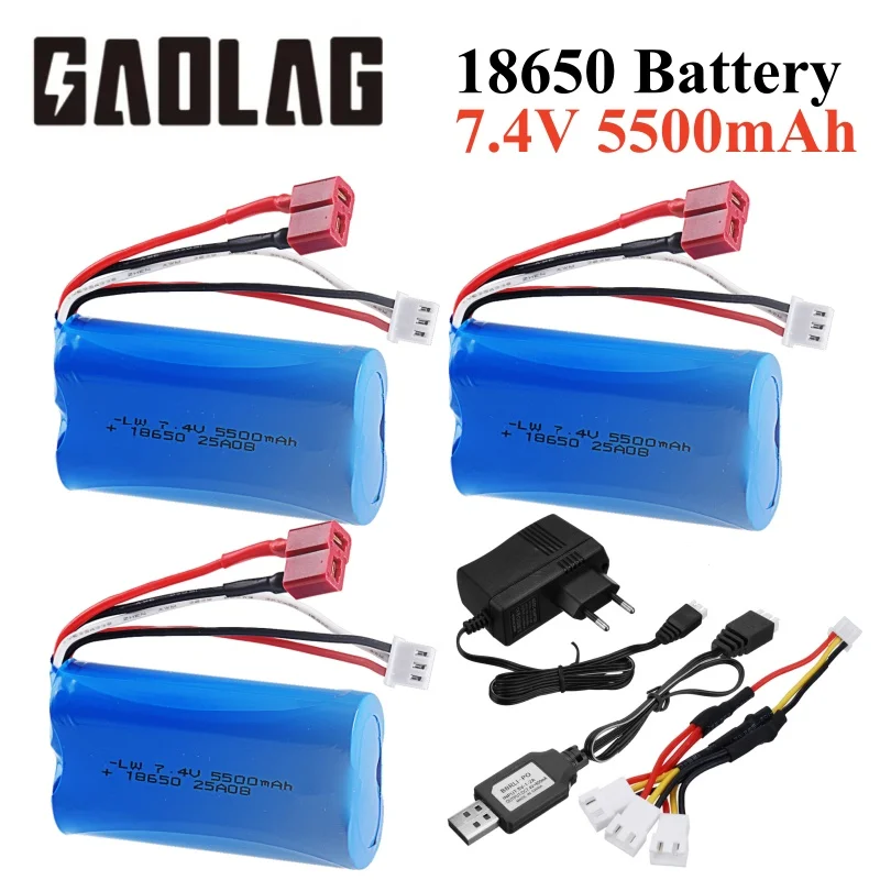 7,4 V 5500 mah 18650 Lipo Batterie Für Wltoys 144001 A959-B A979-B K929-B RC Auto Für Wltoys 12428 10428 12423 fahrzeug 2S 18650 lipo