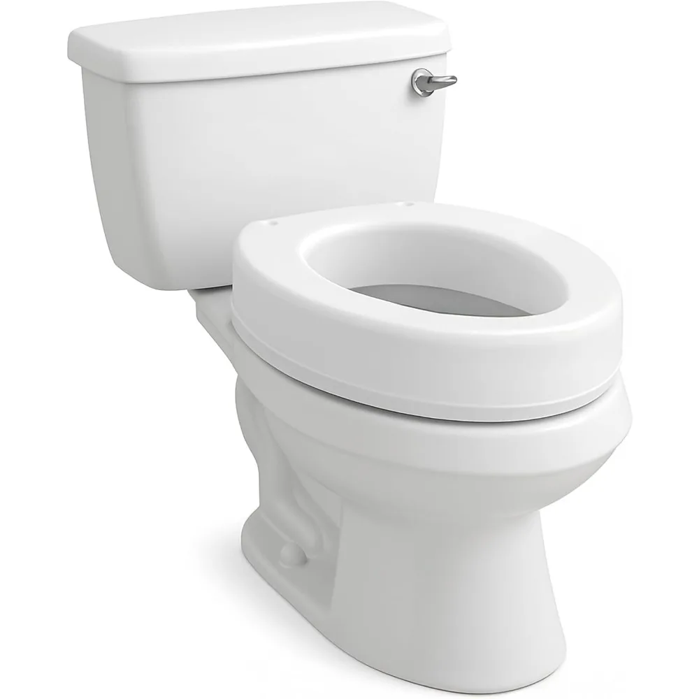 

Подставка для унитаза Carex Elongated, увеличенная на 3,5 дюйма, выдерживает до 300 фунтов, портативное сиденье для унитаза для пожилых людей
