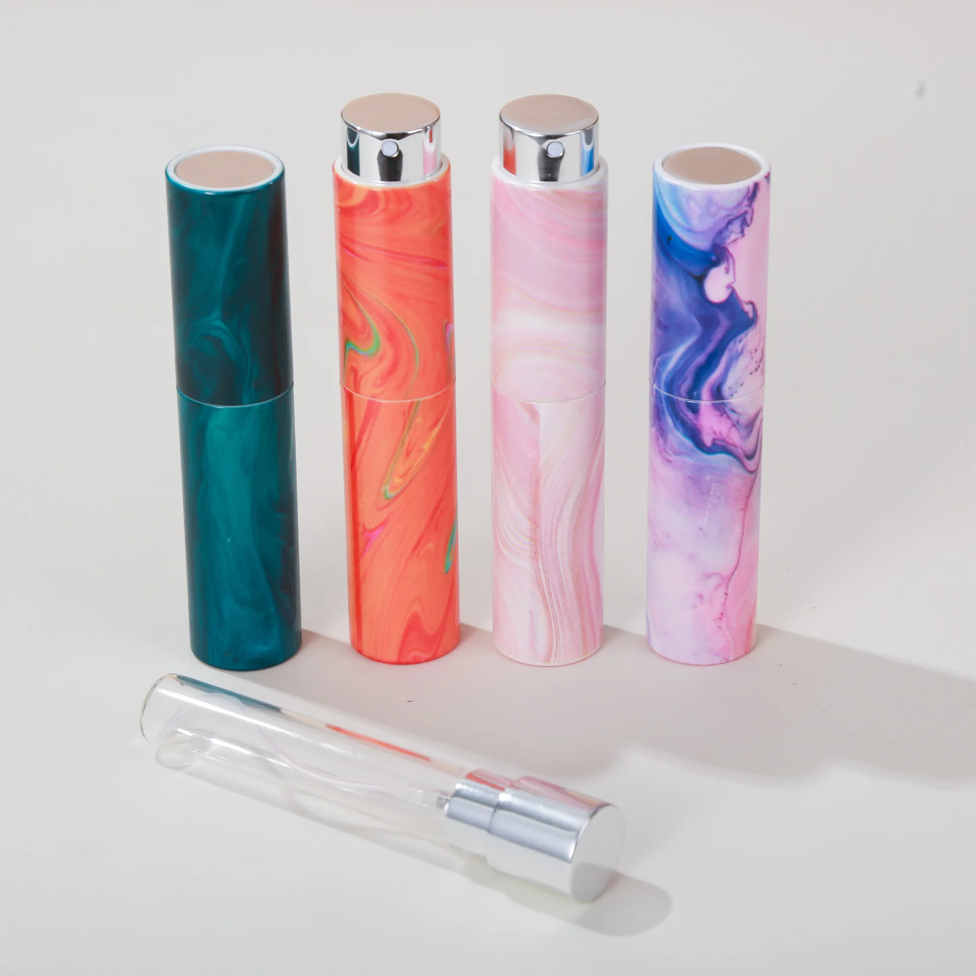 10 ml Bright Series Marmor High-End-Glasparfüm-Unterabfüllung, rotierende Spray, nachfüllbare Flasche