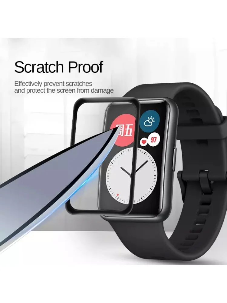1-5 pièces 9D Film incurvé pour Huawei montre fit 4 SmartWatch protecteur d'écran pas du verre Huawey montre Fit 4Pro montre fit 3 couverture complète