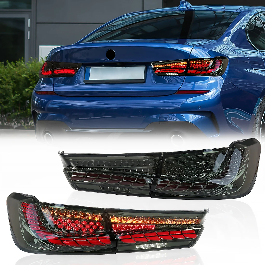 

Tail Lights For BMW 3 Series G20 M3 G80 330 340i 320i 325i 2019 2020 2021 2022 Car LED Rear Stop Brake Lamps Dynamic Turn Signal