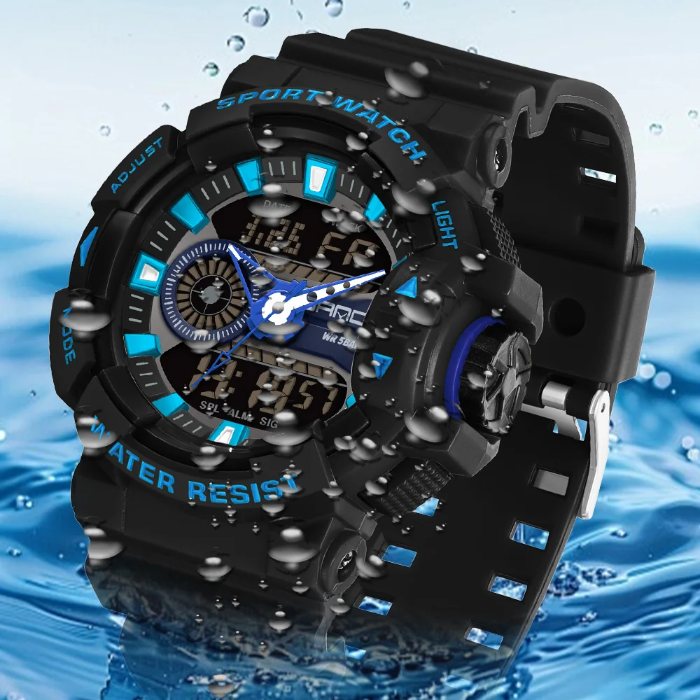 Brand Sports Watches For Men, Man Military Watches Waterproof ,Quartz Analog Wristwatch, Alarm Clock Week Luminous Mens Watches