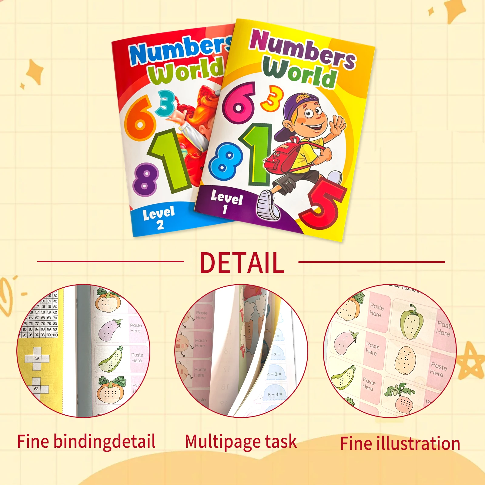 English Children's Math Practice Book 5-8 Years Number Learning Enlightenment Puzzle Pre-school Education