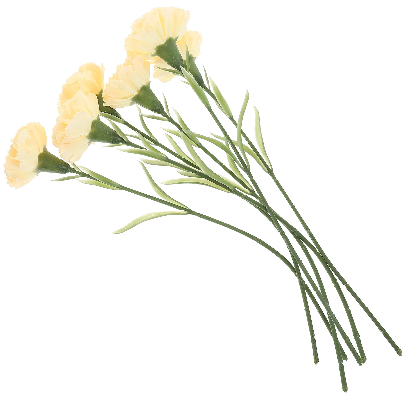 

6Pcs Cloth Simulation Carnation Stems Elegant Fake Flower Decor for Living Room Bedroom Wedding Centerpiece Arrangements Holiday