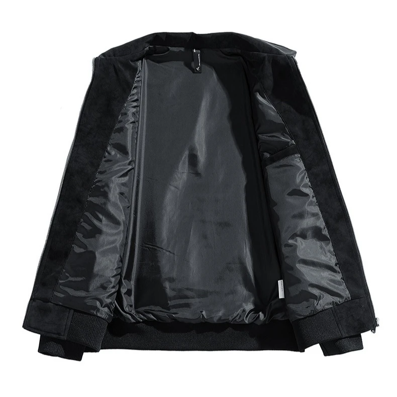 2025 spring bomber jacket men loose vintage Suede Leather jacket moto biker coats windbreaker man outdoor Waterproof outerwears