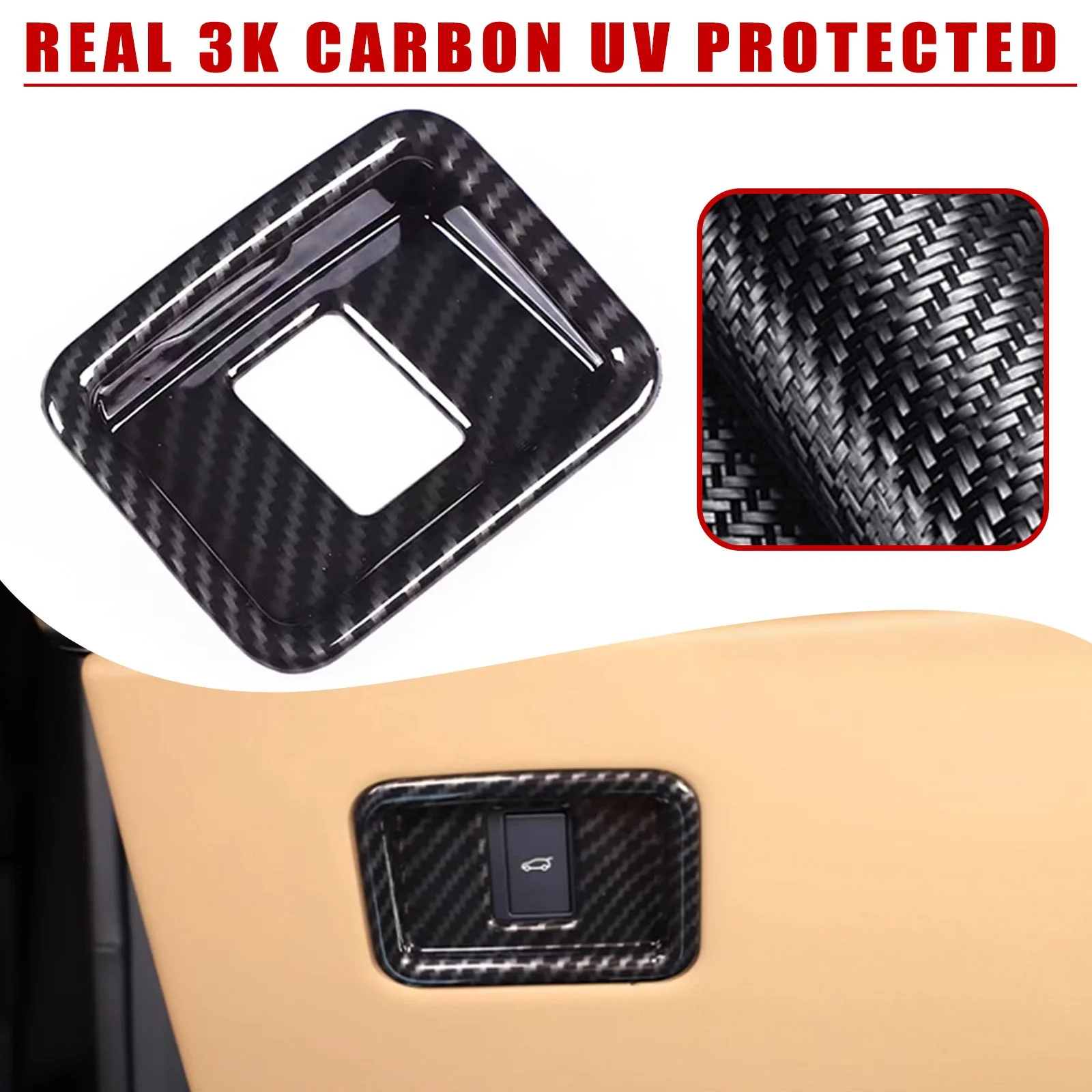 Carbon Fiber Rear Tail Gate Door Switch Button For Range Rover Sport Executive 2023-2024