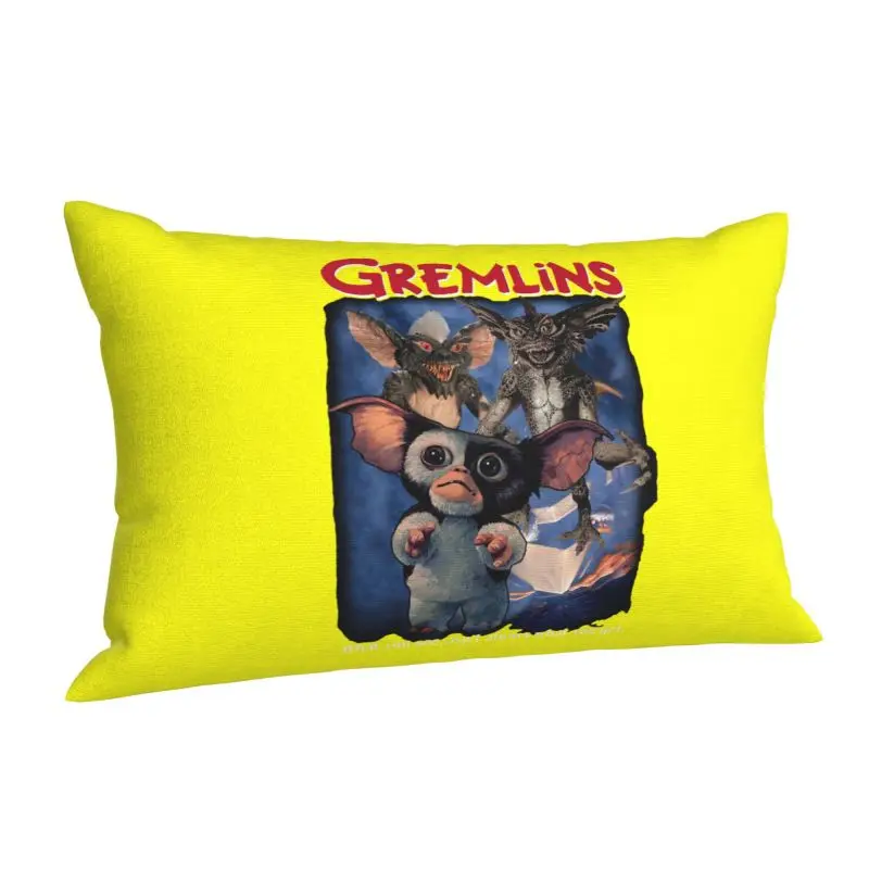 Custom Gremlinse Mogwai Luxury Pillow Cover 80s Movie Gizmo Monster Pillowcases Rectangle