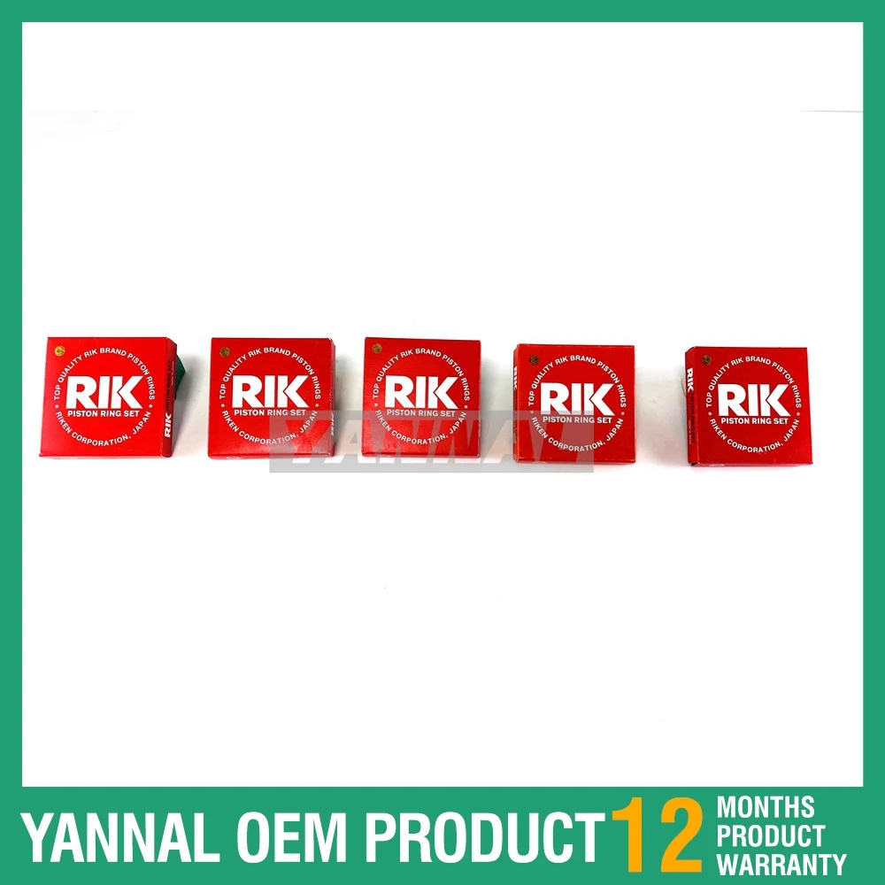 

5 PCS F2503 Piston Ring Set 1G868 For Kubota F2503 F2503-DI Engine L4850HDT Tractor Repair Parts