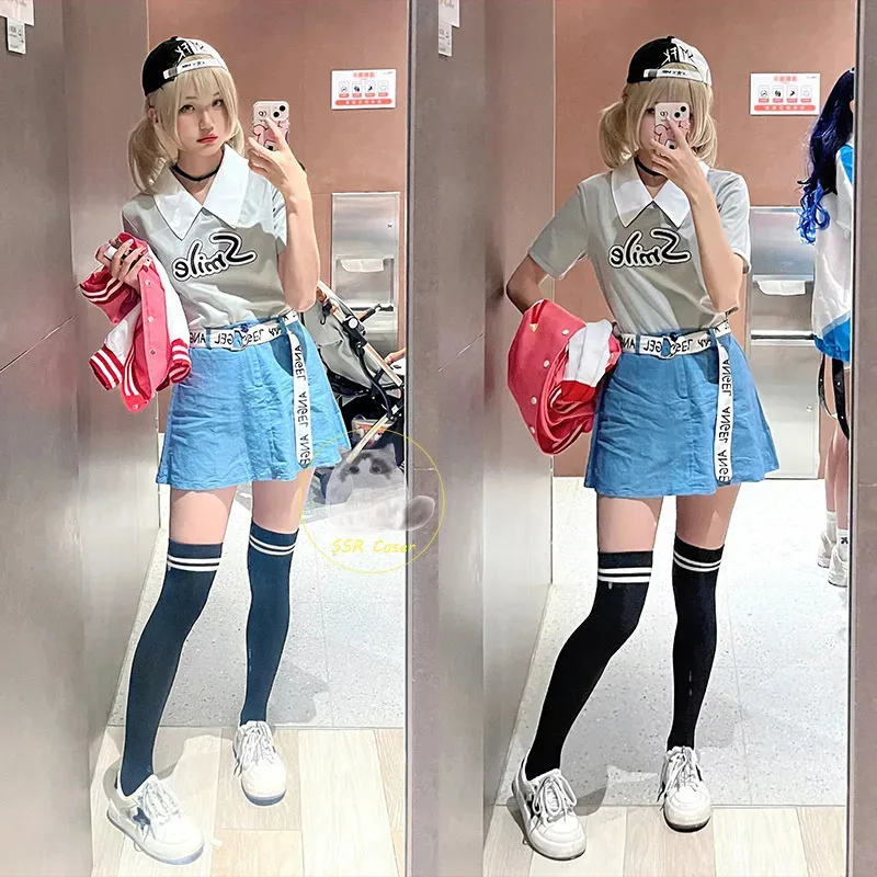 Kostum Cosplay Seragam Panggung Warna-warni Project Sekai Baru 2025 Azusawa Kohane Wig Halloween Pa ☆ ★ ee ☆ ★