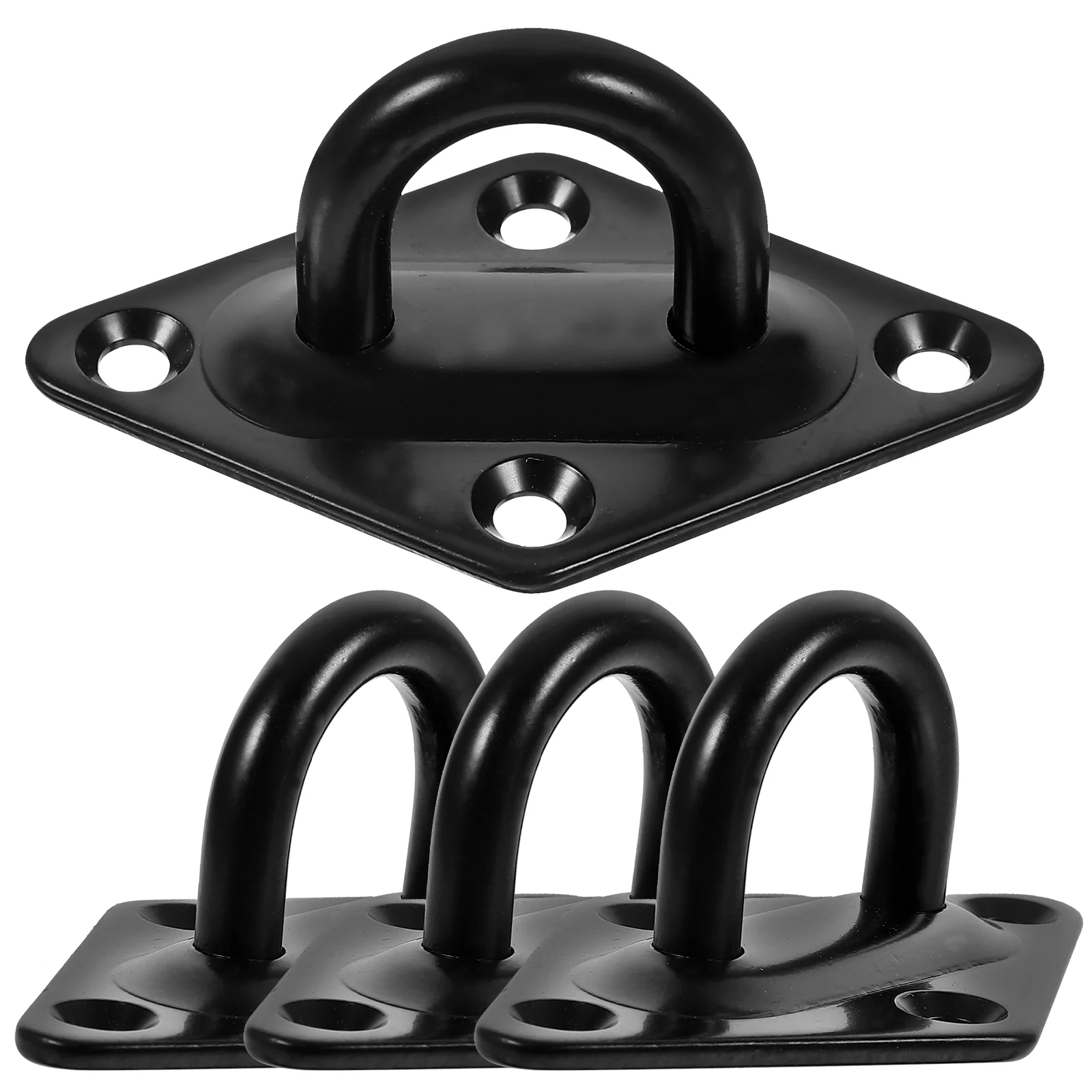 4 Pcs Marine Hardware Staple Hook Roof Wall Heavy Duty Ceiling Metal Pad Eye Plate Hooks