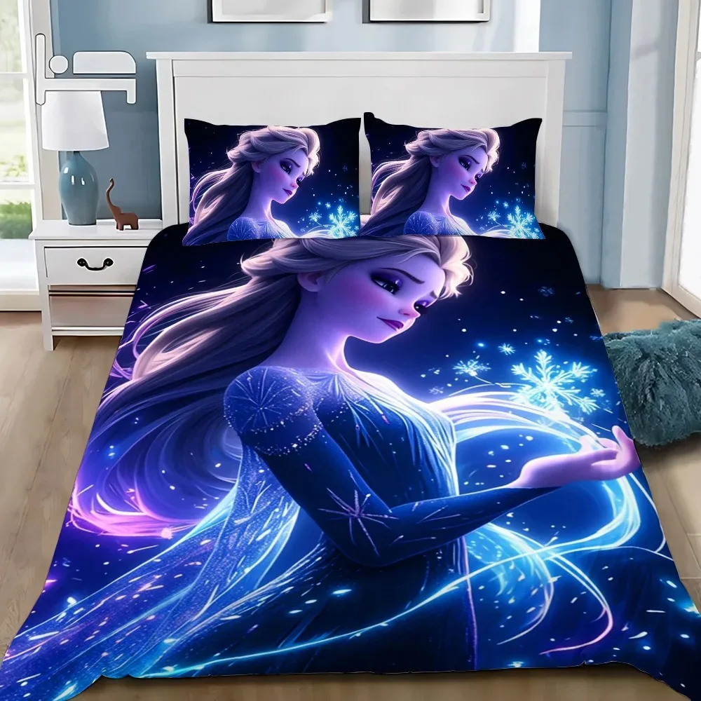 

Duvet Cover Pillowcase Bedding Set Frozen Princess Elsa Adult Boy Girl Bedroom Decoration Children Gift Single Double Large Size