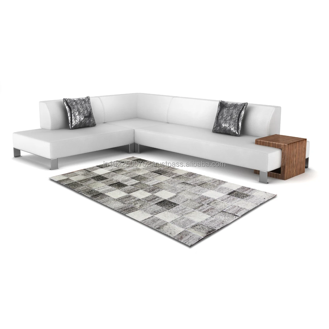 

Modern Handcrafted Hair-On Leather Area Rug 9x12 For Living Room And Patio-Wholesale Carpets And Rugs Customized Logo