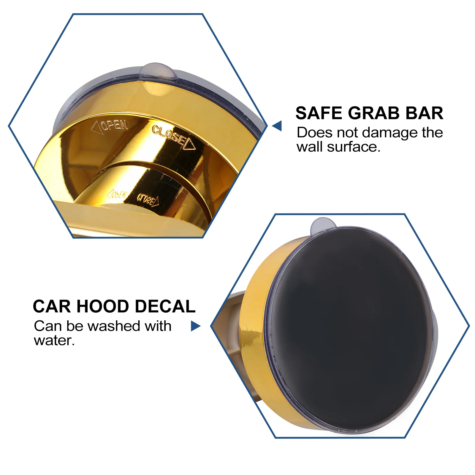 

1Pcs Suction Cup Handle Punch-Free Installation Portable Safety Grab Bar for Bathroom Glass Door Refrigerator Cabinet Elders