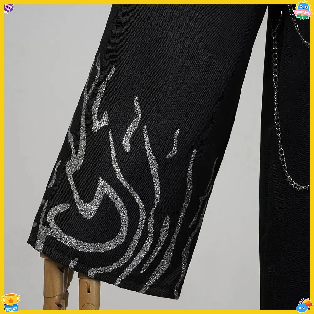 مجموعة أزياء أنيمي فيلم الأولاد لعب الأدوار التأثيرية للحفلات لـ K-POP: شيطان الصيادين الأولاد جينو أزياء تنكرية لحفلات الهالوين