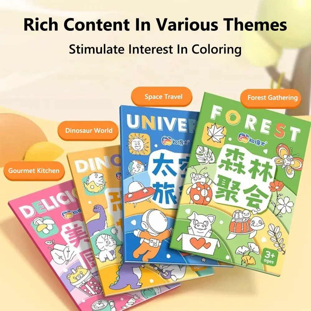 Nuovo libro da colorare per addestramento al controllo della penna Illuminazione dei colori Educazione per la prima infanzia Gioco da colorare Libro da colorare Vestito da colorare per bambini