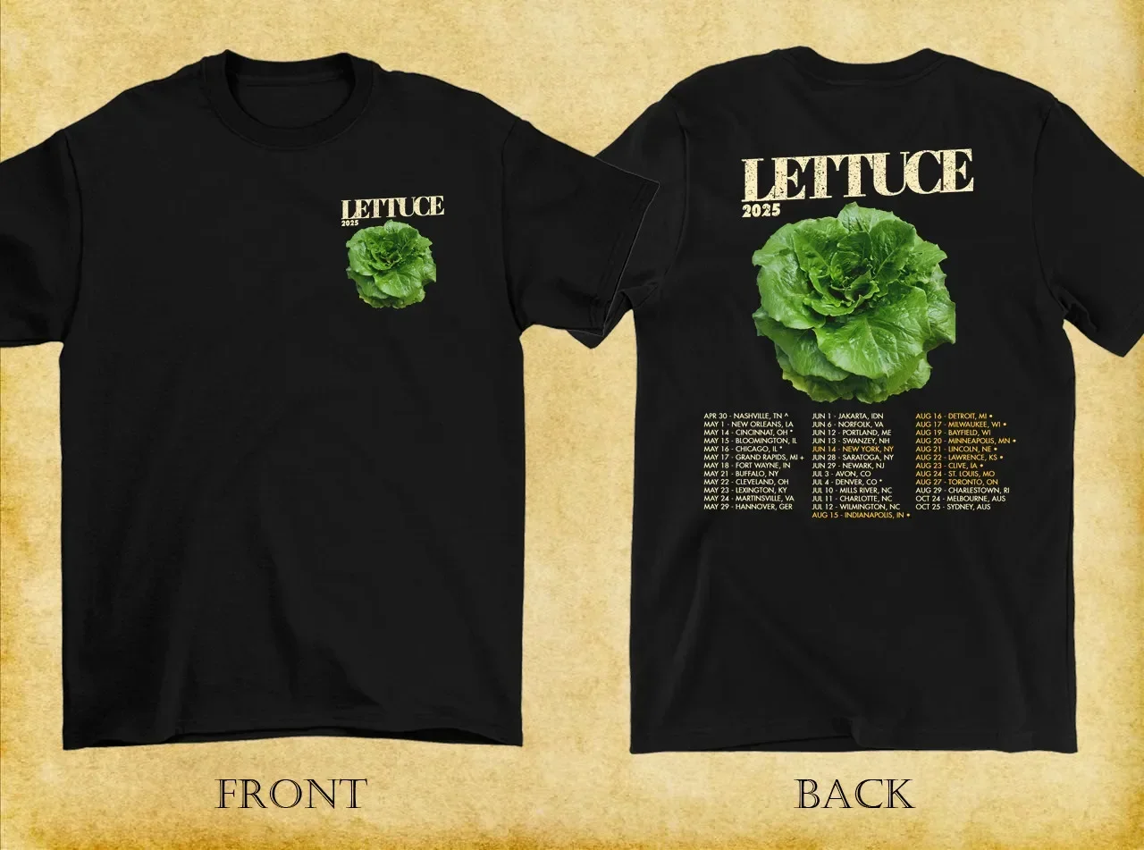 2 Sides 2025 Tour Lettuce Band Shirt Classic Black Unisex S-5XL 1V0423