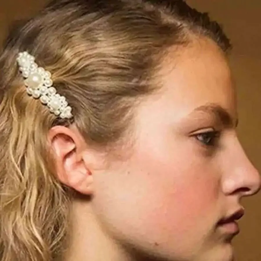 

Pearl Bridal Hair Barrette For Women Vintage Wedding Hair Pin Accessory