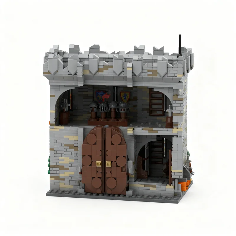 9417 Piezas MOC Icons Gate House, Bloques de Construcción de Modelos, Arquitectura, Juguete de Ensamblaje, Idea Creativa de Bricolaje, Ladrillo, Regalo de Navidad, Educación