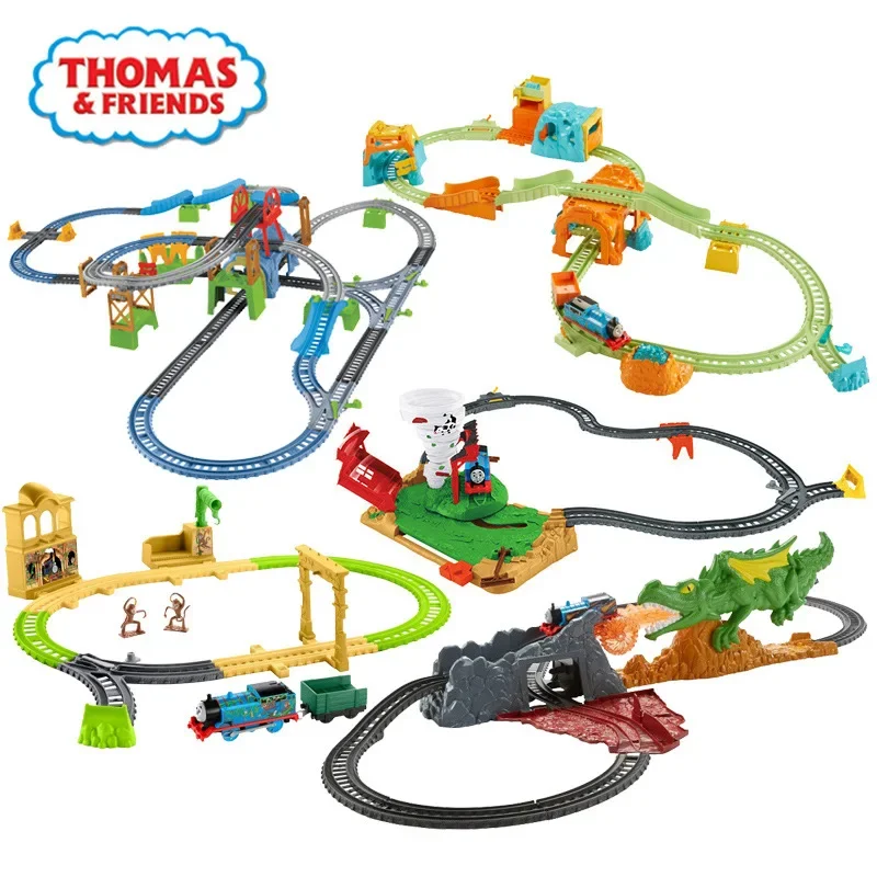 Original Thomas and Friends Thomas Glarabel Anne Train Track Master Series 3 in 1 Track Adventure Set Boy Toy Gifts GPD88 GGL75