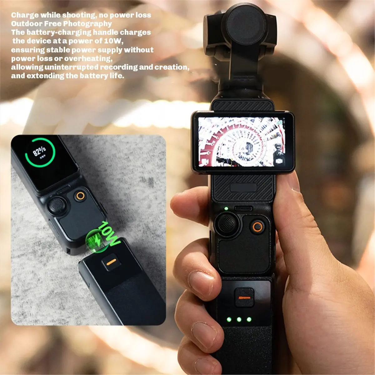 【★2026 Popular♠】For POCKET 3 Battery Life Handle Accessories Professional Portable Power Bank 5000mAh Mobile Power Supply