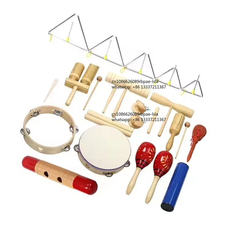 Children Montessori Musical Instrument Sets Children Wooden Xylophone Percussion Toys Baby Early Educational for Kids