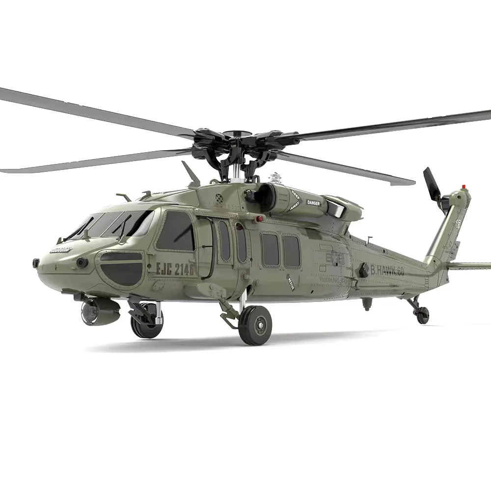 Remote Controlled Aircraft Black Hawk Rc Helicopter Yxznrc F09 Uh60 Utility 6ch 6-Axis Gyro 3d6g Dual Brushless Motor Rtf Rc