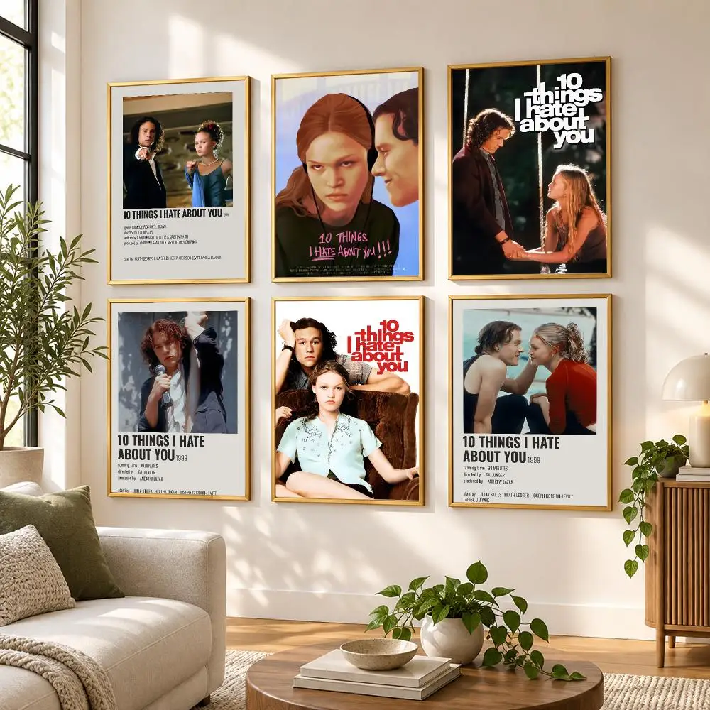 Classic Movie 10 Things I Hate About You Poster HD art sticky wall waterproof home living room bedroom bar aesthetic decoration