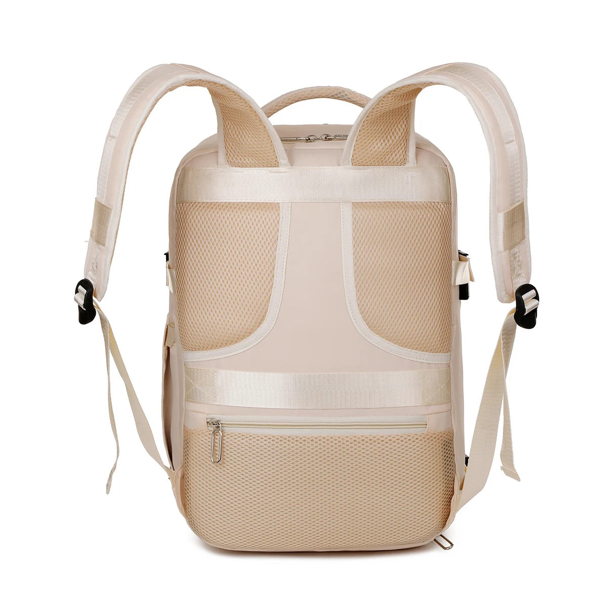 حقيبة ظهر احترافية لتدفق الهواء بمنفذ شحن USB وسحابات أمان مزدوجة ومقصورة كمبيوتر محمول أكسفورد متعددة الأقسام للسفر