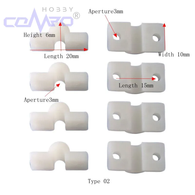 Plaque de train d'atterrissage en forme d'arc, 20 pièces, plaque à rainure arquée pour fil d'acier, tige en carbone, aile fixe, avion RC, mousse KT