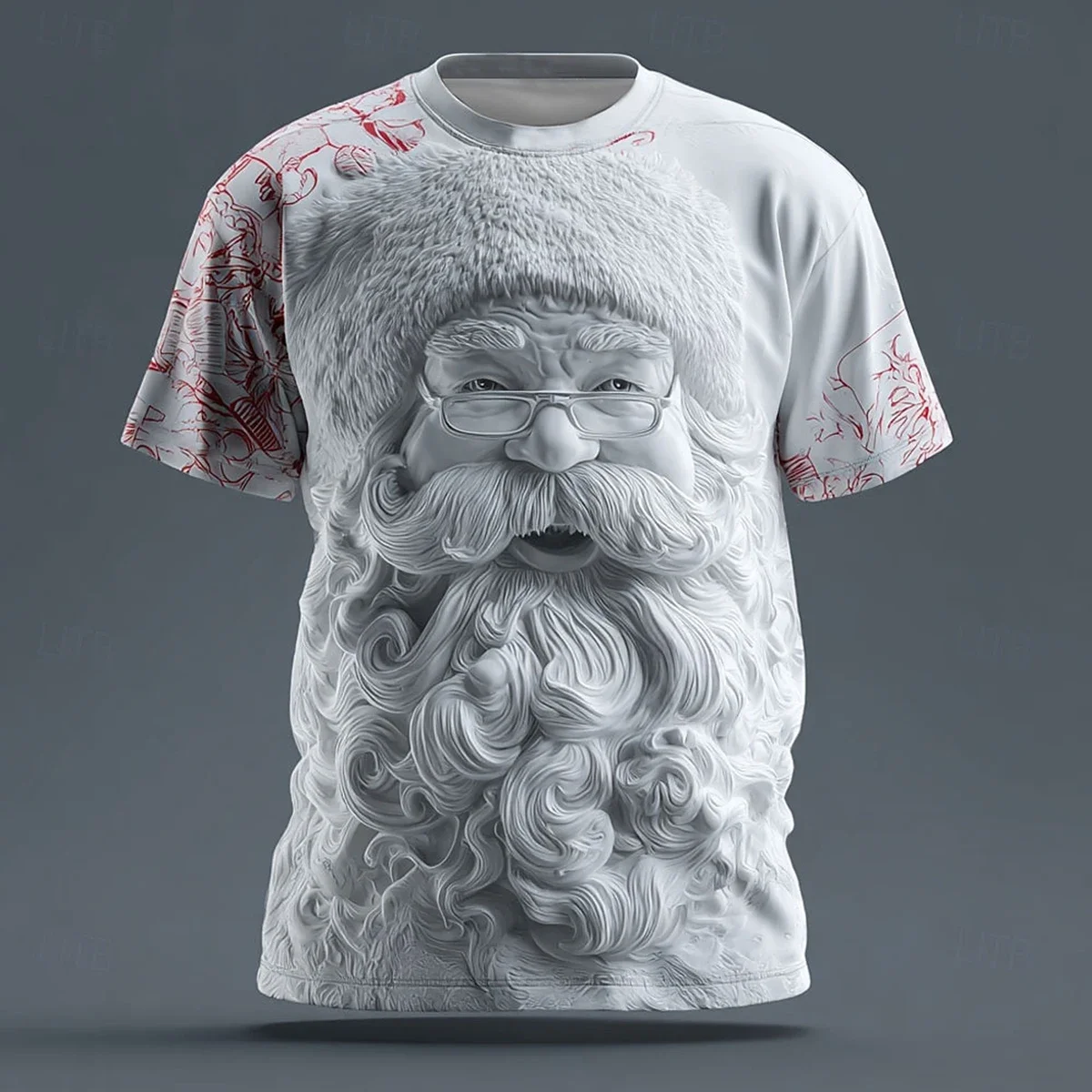 Best selling Christmas gift: Fun Santa Claus printed T-shirt | Fashionable design, perfect for holiday parties and casual wear