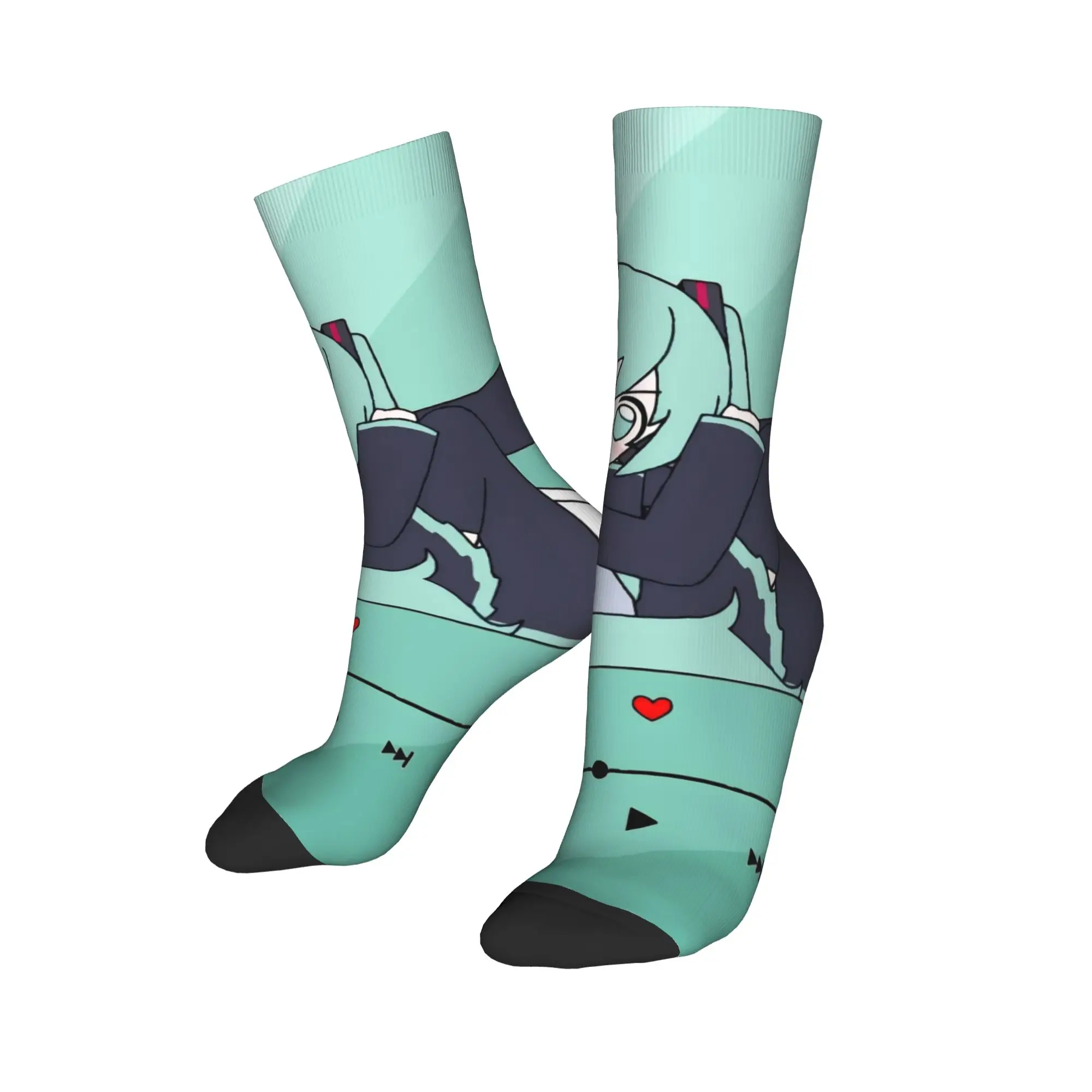 

Новые мужские носки с изображением Хатсуне Мику, аниме-носки из полиэстера, спортивные женские носки, весна-лето-осень-зима