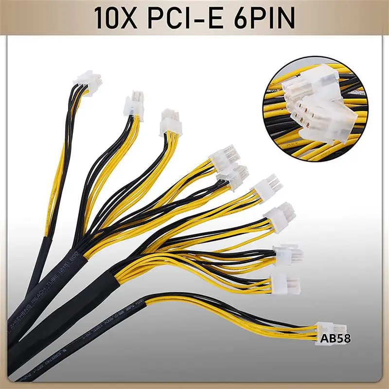 3X APW7 1800W Netzteil Mining Netzteil für Bitmain Antminer S9/L3+/A6/A7/R4/S7/E9 mit 10X PCI-E 6Pin Anschlüssen