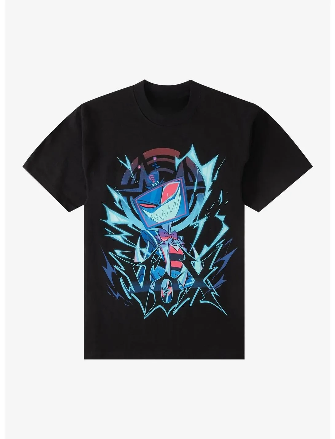 Vox Hazbin Hotel Grafik-T-Shirt, Dark Metal Cartoon-T-Shirt, Anime-Bösewicht-T-Shirt, geeignet für den Street-Style von sowohl Männern als auch Frauen