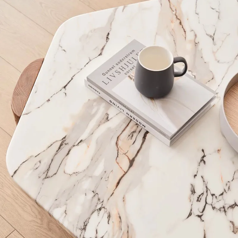Mesa de centro nórdica para sala de estar, mesa de centro estética Neutral minimalista moderna, mesa Glam de moda, muebles de lujo de diseño Basse