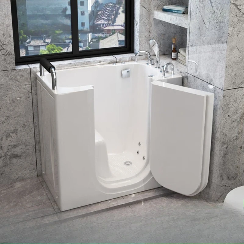 

Elderly bathtub walk-in barrier-free door deep bubble acrylic surf massage constant temperature household small apartment bathtu