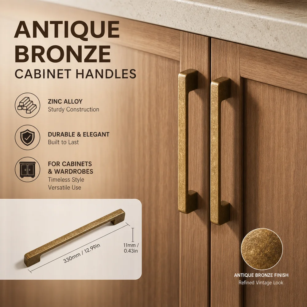 Antique Bronze Cabinet Handles Antique Finish Victorian Style Cabinet Pulls Corrosion Resistant DIY Friendly Furniture Handles