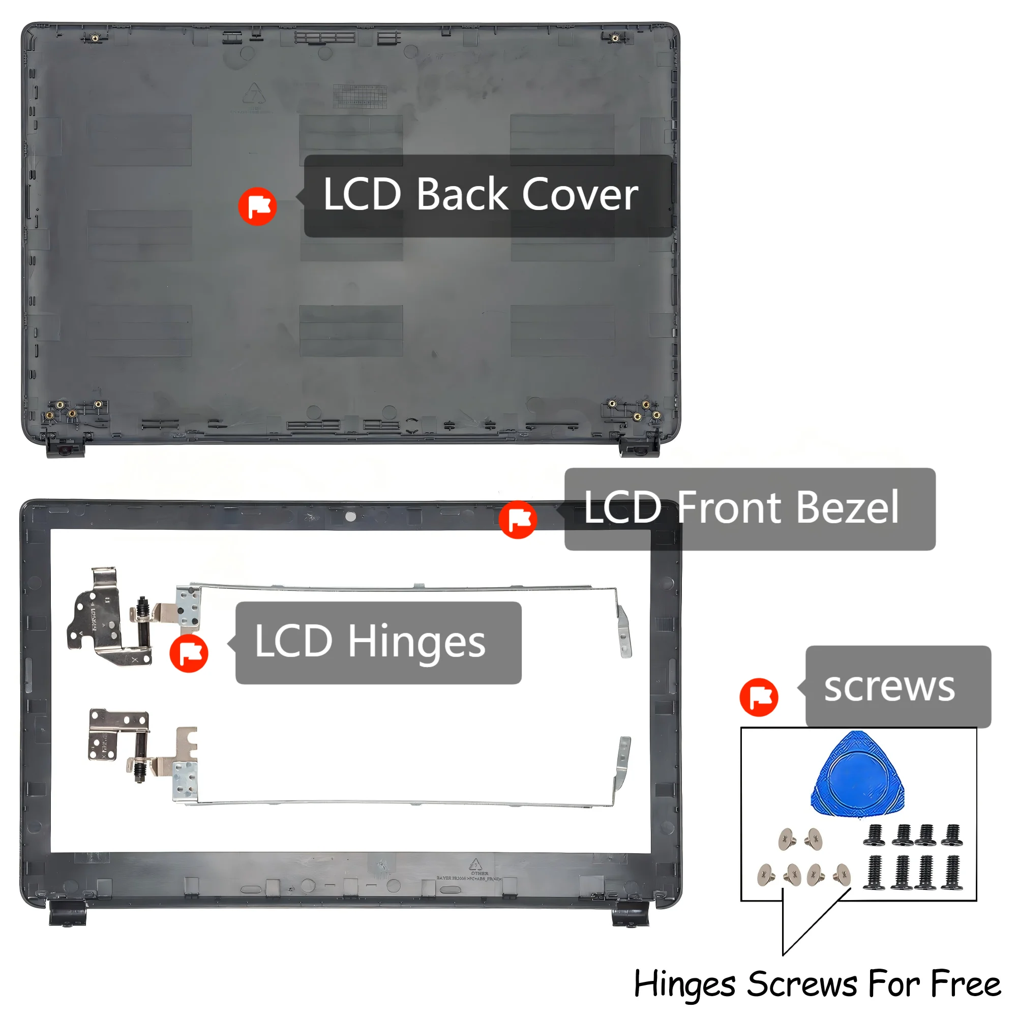 

Чехол для ноутбука Aspire E1-510 E1-530 E1-532 E1-570 E1-570G E1-572G E1-572 Z5WE1, задняя крышка ЖК-дисплея/передняя панель/петли