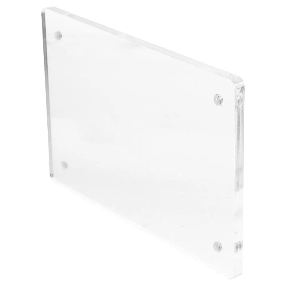 

Transparent Display Sign Holder Clear Acrylic Magnetic Table Stand For Business License Office Store Use Double Sided