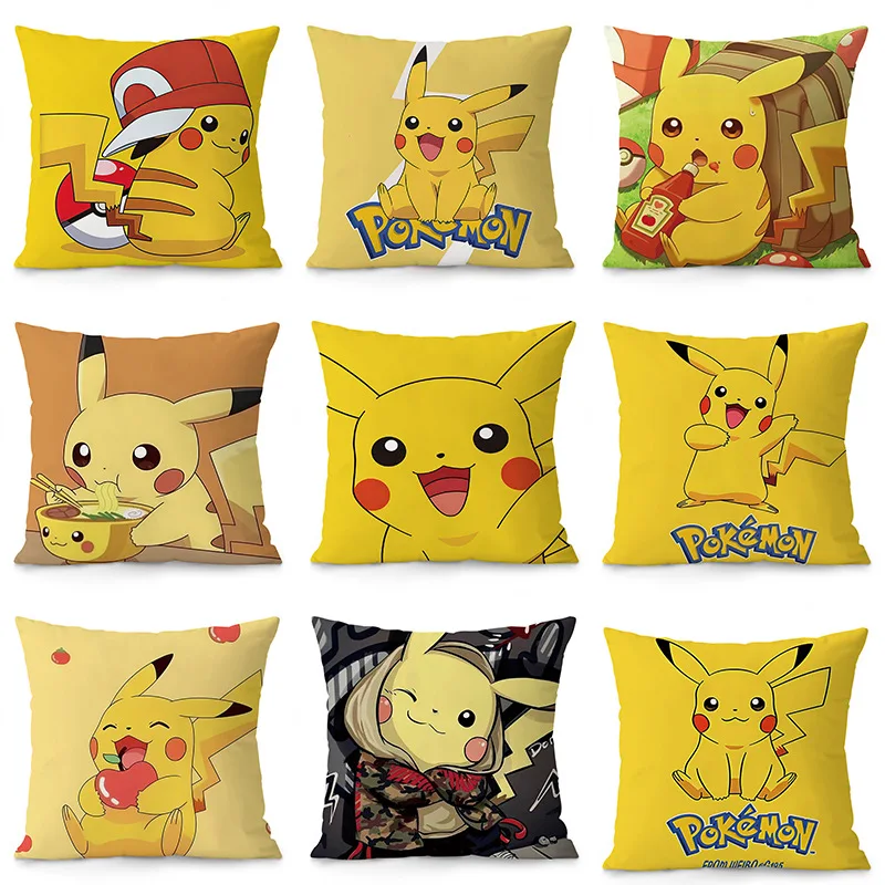 

Two-dimensional Cartoon Animation Peripheral Pikachu Children's Toy Throw Pillow Can Be Fixed Cushion Pillow Birthday Gift