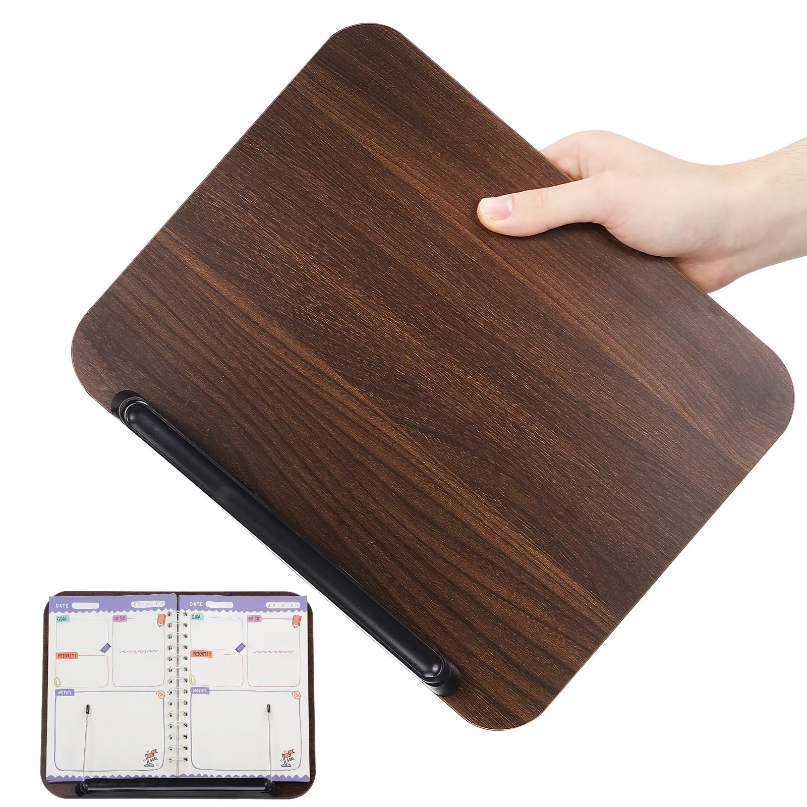 adjustable-walnut-book-stand-13-level-angle-reading-holder-for-cookbooks-tablets-laptops-and-documents
