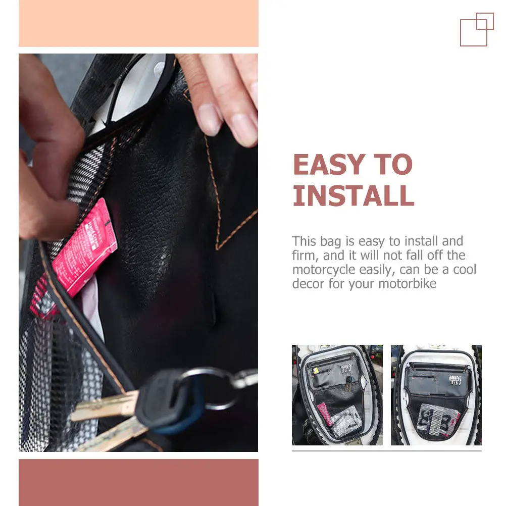 

Premium Motorbike Seat Bag Heavy Duty Metal Buckles Motorcycle Under Seat Pouch for Tool Storage Daily Commute Weekend Outing
