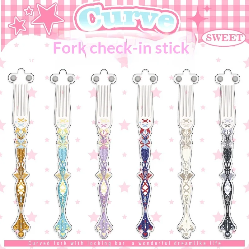Anime Acrylic Fork Shaped Display Bar Badge Decoration Accessory For Itabag Decor Collection