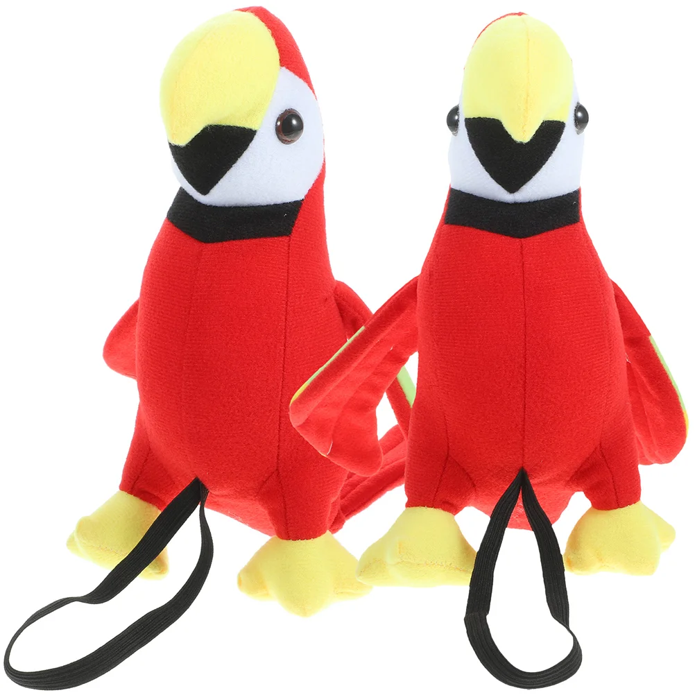 

2 Pcs Pirate Cosplay Accessories Peacock Parrot Artificial Bird Model Girl Plush on Shoulder Baby