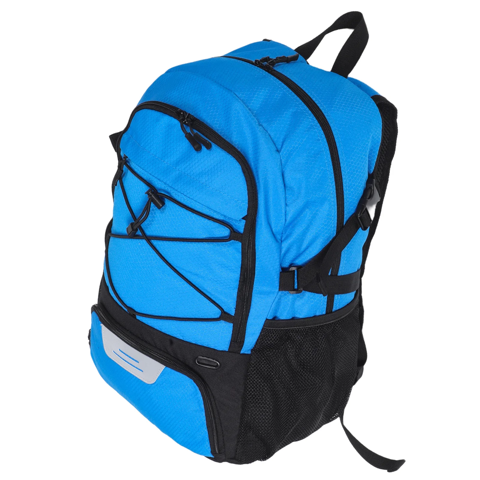 Mochila versátil de tecido oxford para basquete, futebol, beisebol com compartimento para sapatos, sistema de transporte confortável, design unissex