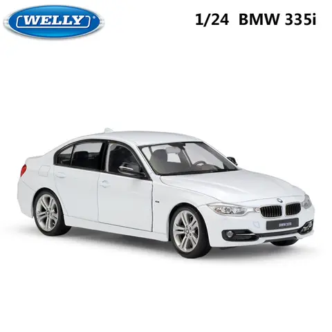 WELLY-Modèle réduit de voiture BMW 335i/535i, en alliage métallique, échelle 1:24, véhicule classique, jouet de collection, cadeau pour garçon et enfant