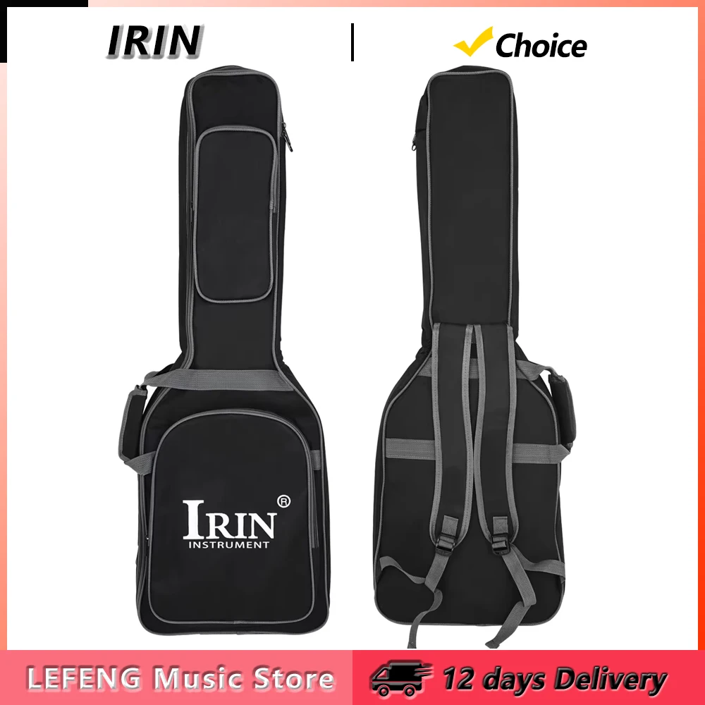 IRIN IN-192 Guitar Case Waterproof Electric Guitarra Bag Double Strap Padded Backpack 20mm Thickening Bag Guitar Accessories