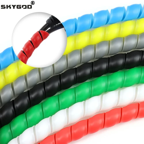 Organizador de línea de 1/5/10m, protección de tubería de 8mm ~ 35mm, envoltura en espiral Flexible, Protector de Cable, funda de Cable, tubo de cubierta