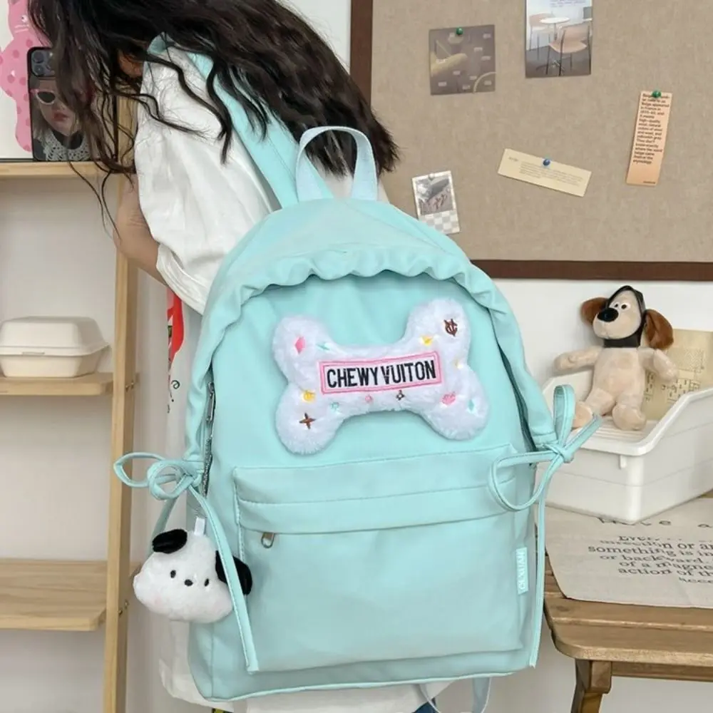 Jk bowknot mochila menina coração grande capacidade estudantes saco de escola saco de viagem saco de armazenamento adolescentes bolsa de ombro ao ar livre